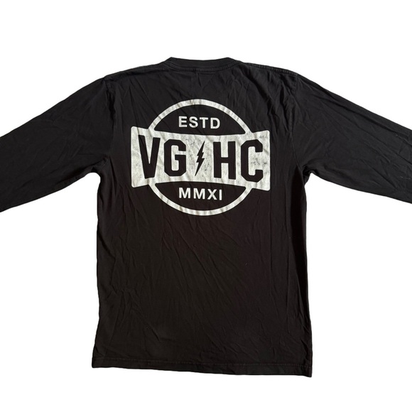 VIOLENT GENTLEMEN BLACK LONG SLEEVE CREWNECK T-SHIRT WITH LOGO SIZE MEDIUM - Picture 4 of 7